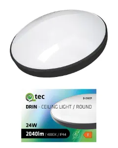 Obrazek Plafon QTEC 24W 4000K czarny