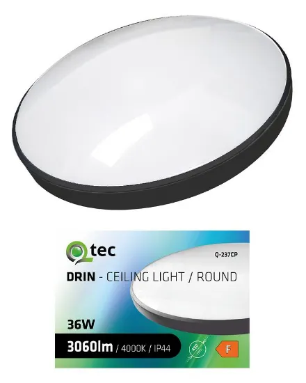 Obrazek Plafon QTEC 36W 4000K czarny