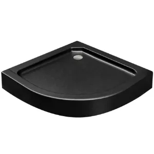 Obrazek Brodzik półokrągły Alex Stone Effect New 90x90 czarny