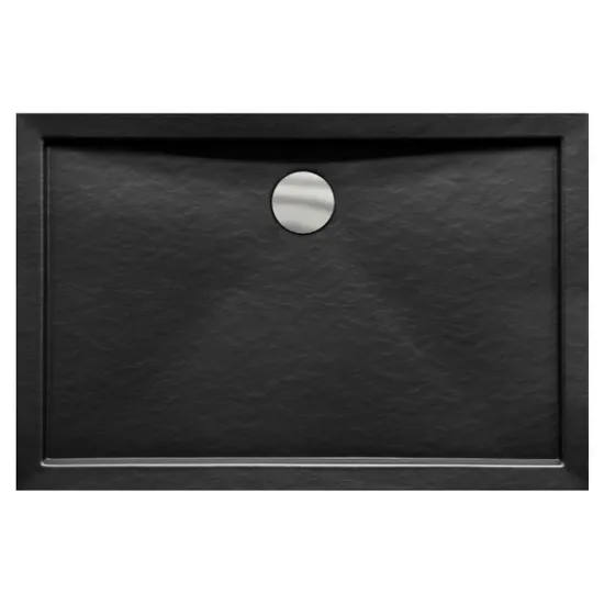 Obrazek Brodzik prostokątny Alpina 100/80 stone effect czarny