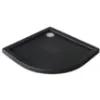 Obrazek Brodzik półokrągły Aron 80/80 stone effect czarny