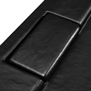 Obrazek Brodzik półokrągły Axim Ultraslim Stone Effect New 90x90 czarny