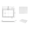 Obrazek Brodzik Ultraslim Axim prostokątny 90x100x4.5+syfon
