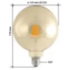 Obrazek Żarówka LED G125 4W E27 2000K Gold Decor Filament