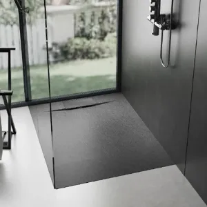 Obrazek Brodzik prostokątny Bazalt black 80x120