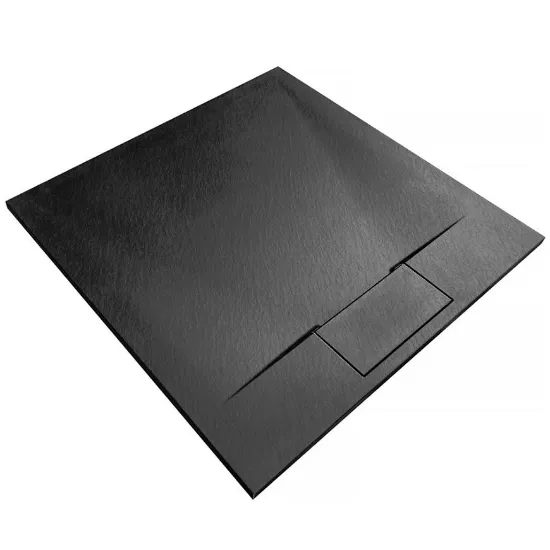 Obrazek Brodzik kwadratowy Bazalt black 90x90