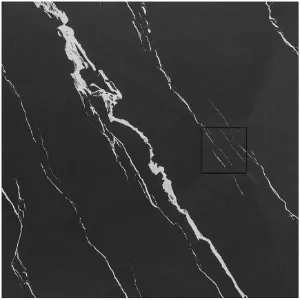 Obrazek Brodzik kwadratowy Magnum Carrara Black 90x90x2,5 Rea K7008