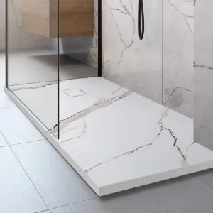 Obrazek Brodzik prostokątny Magnum Carrara White 80x100x2,5 Rea K7004