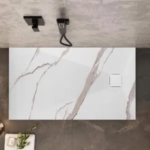 Obrazek Brodzik prostokątny Magnum Carrara White 90x120x2,5 Rea K7006