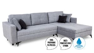 Obrazek Narożnik z pojemnikiem na pościel Foster popielaty