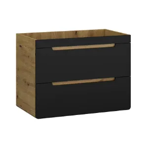 Obrazek Szafka Bronx 80 dąb artisan-czarny mat
