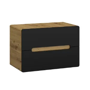 Obrazek Szafka Bronx 80 z blatem dąb artisan-czarny mat