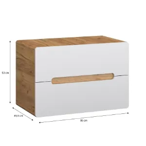 Obrazek Szafka Bronx 80 z blatem dąb craft-biały