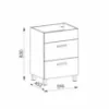 Obrazek Szafka stojąca Beru 60cm 2S biała