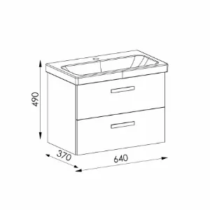 Obrazek Zestaw Songa 65 cm 2S dąb/biały