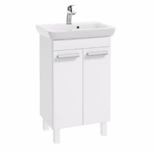 Obrazek Zestaw szafka z umywalką CAPRI D55 2D0S biała