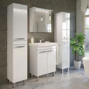 Obrazek Zestaw szafka z umywalką CAPRI D65 2D0S biały