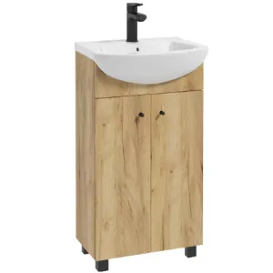 Obrazek Zestaw Pik D45 szafka z umywalką dąb craft