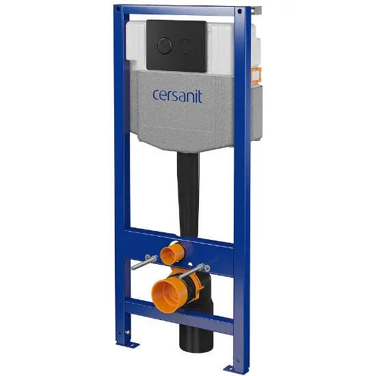 Obrazek Stelaż podtynkowy B959 przycisk czarny mat kółko pneumatyczny