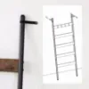 Obrazek Drabinka Rustic 2 brązowy/czarny 60x176