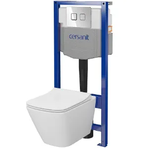 Obrazek Zestaw podtynkowy City Square B976 przycisk chrom kwadrat pneumatyczny