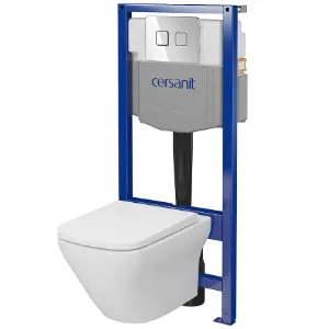 Obrazek Zestaw podtynkowy Larga SQ B954 przycisk chrom kwadrat