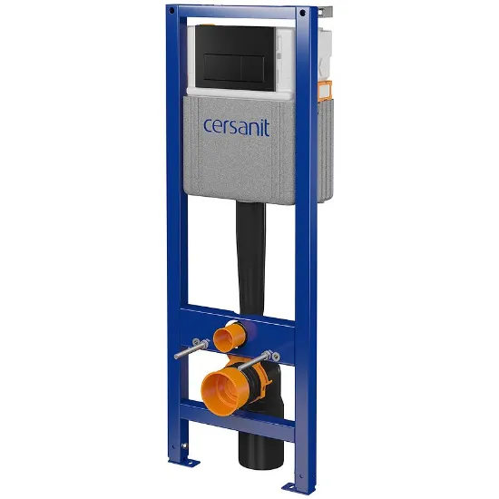 Obrazek Stelaż podtynkowy B957 przycisk czarny mat 40 cm