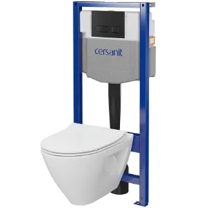 Obrazek Zestaw podtynkowy Mille B953 przycisk czarny mat