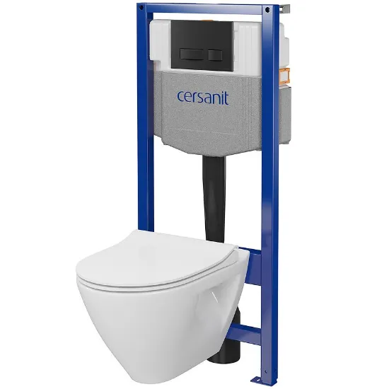 Obrazek Zestaw podtynkowy Mille B953 przycisk czarny mat