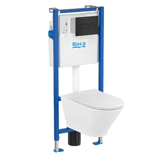 Obrazek Zestaw podtynkowy Gap Round CPT 48 cm Duplo Nova czarny przycisk z deską A893106580