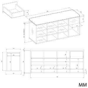 Obrazek Szafka na buty Allin kaszmir