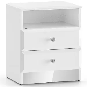 Obrazek Szafka nocna Glamour 04 Biały Połysk