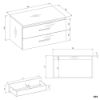 Obrazek Szafka pod umywalkę Sandra 802S biały