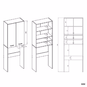 Obrazek Szafka na pralkę Kara DD antracyt/biały