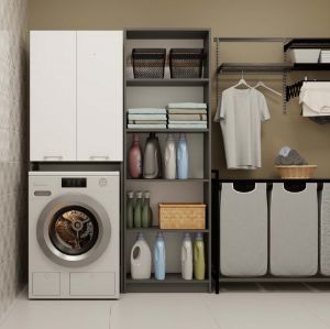 Obrazek Szafka na pralkę Kara DD antracyt/biały