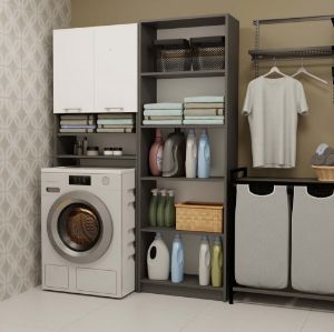 Obrazek Szafka na pralkę Zara DK antracyt/biały