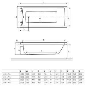 Obrazek Wanna Aquaria 140/70(waex.aqu14WH)