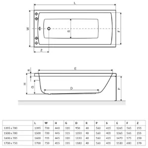 Obrazek Wanna Aquaria 160/70 (WAEX.AQU16WH)