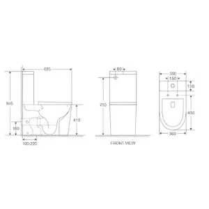 Obrazek Kompakt Hass Rimless z deską wolnoopadającą spłukiwanie wirowe