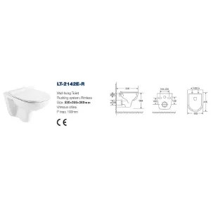 Obrazek Miska zawieszana Indiana Rimless z deską wolnoopadającą