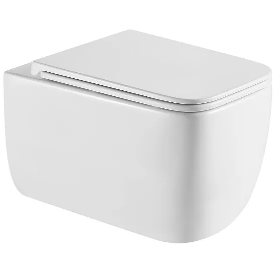 Obrazek Miska Rock Rimless z deską w-o spłukiwanie wirowe