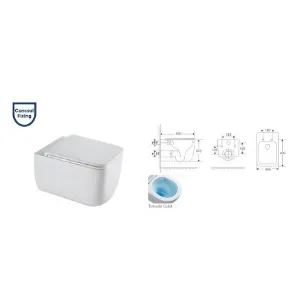 Obrazek Miska Rock Rimless z deską w-o spłukiwanie wirowe