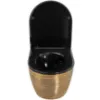Obrazek Miska WC Carlo Mini Riml duroplast/Flat/Zm Brush Gold/Black