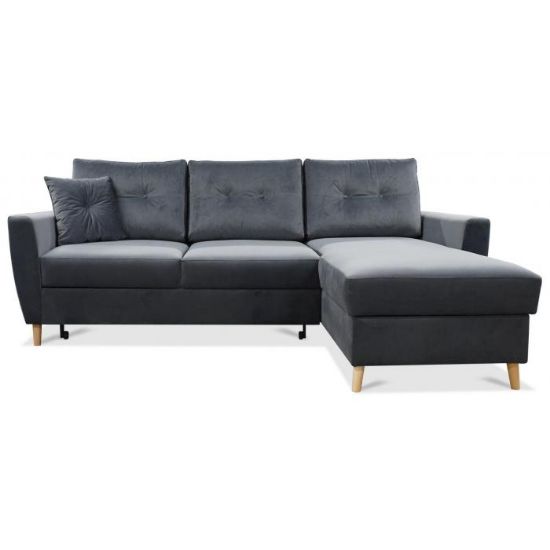 Obrazek Narożnik z funkcją spania Carla Lux popielaty