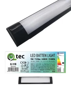 Obrazek Oprawa Batten Led Czarna 9W Q-31b