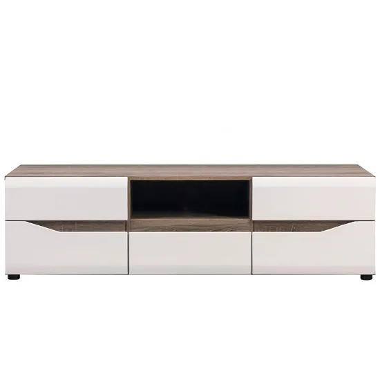 Obrazek Szafka RTV Lionel Li01 Dąb S./ Biały