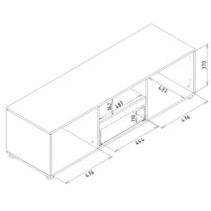 Obrazek Szafka RTV Lionel Li01 Dąb S./ Biały