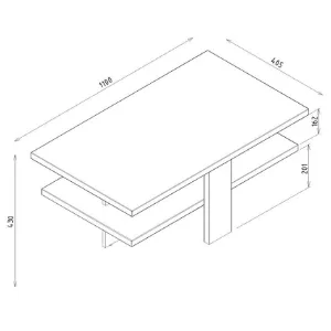 Obrazek Ława Lionel Li16 Dąb S./ Biały