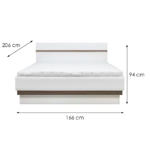 Obrazek Łóżko Lionel160x200 Li12 Dąb Sonoma Biały