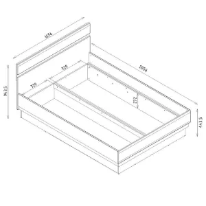 Obrazek Łóżko Lionel z pojemnikiem 160x200 Li12 S.P. Dąb Sonoma Biały